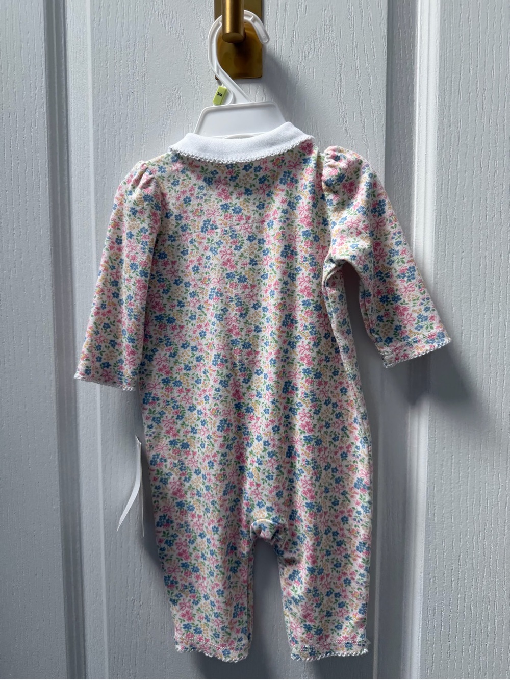 Ralph Lauren Pink Floral Peter Pan Collar Footie - Picture 4 of 4